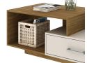 Brown Rectangular Wooden Modern Coffee table with Drawer - Caffey